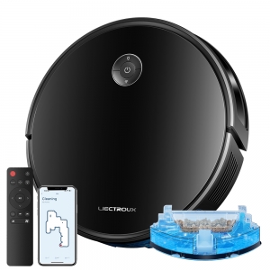 LIECTROUX C7 Robotstofzuiger en Dweilcombinatie – Slimme Kaartnavigatie, WiFi App en Afstandsbediening, 6KPa Zuigkracht, Borstelloze Motor, Werkt met Alexa en Google Assistant, Ideaal voor Huisdierhaar, Tapijt en Harde Vloeren